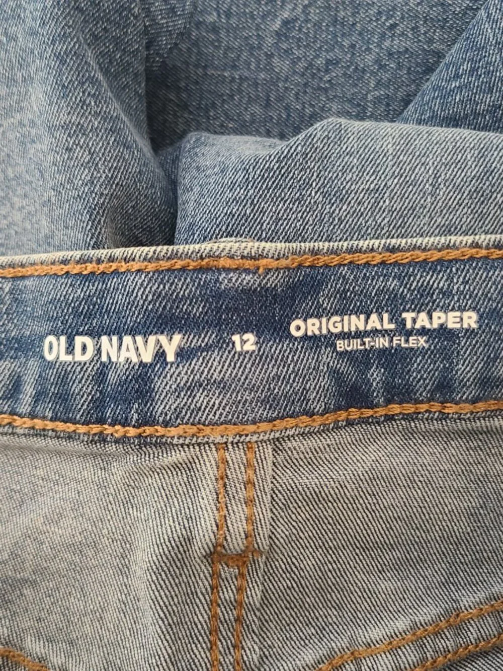 Lot Of 2 Old Navy Boys Sz 12 Original Taper Built In Flex Jeans